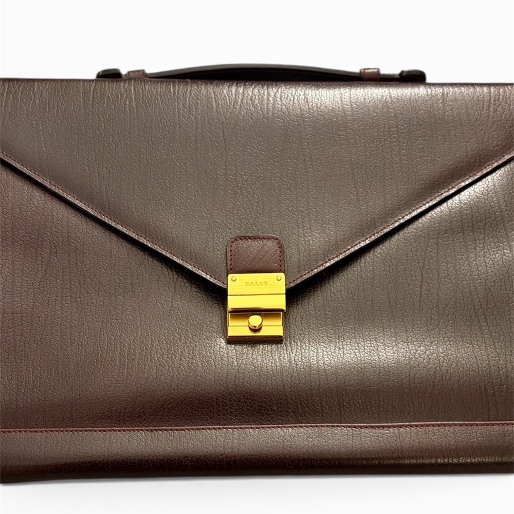 EUC Bally Vintage Leather Portfolio Briefcase Burgundy Leather (women/men)